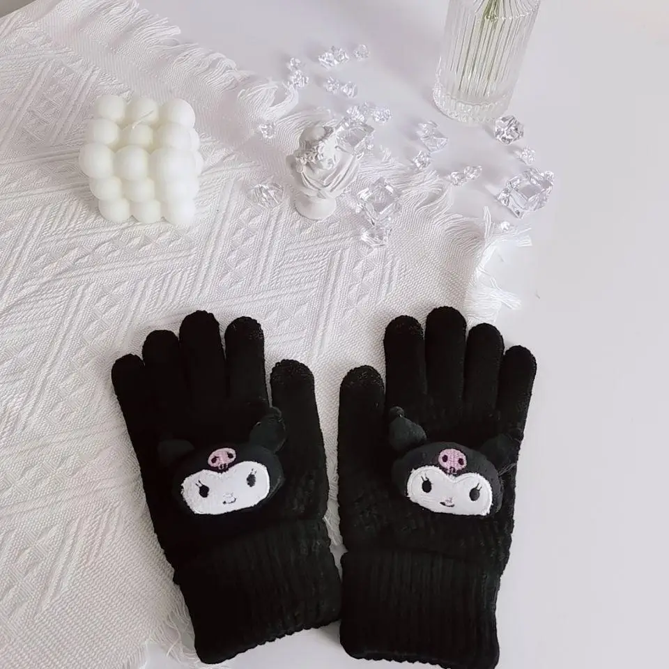 My Melody Cinnamoroll Kuromi Kawaii Plush Touchscreen Gloves My Melody Cinnamoroll Kuromi Kawaii Plush Touchscreen Gloves