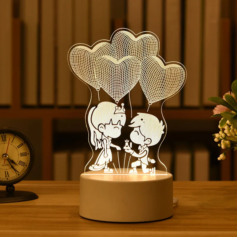 Led Night Light 3D Kawaii Toy
