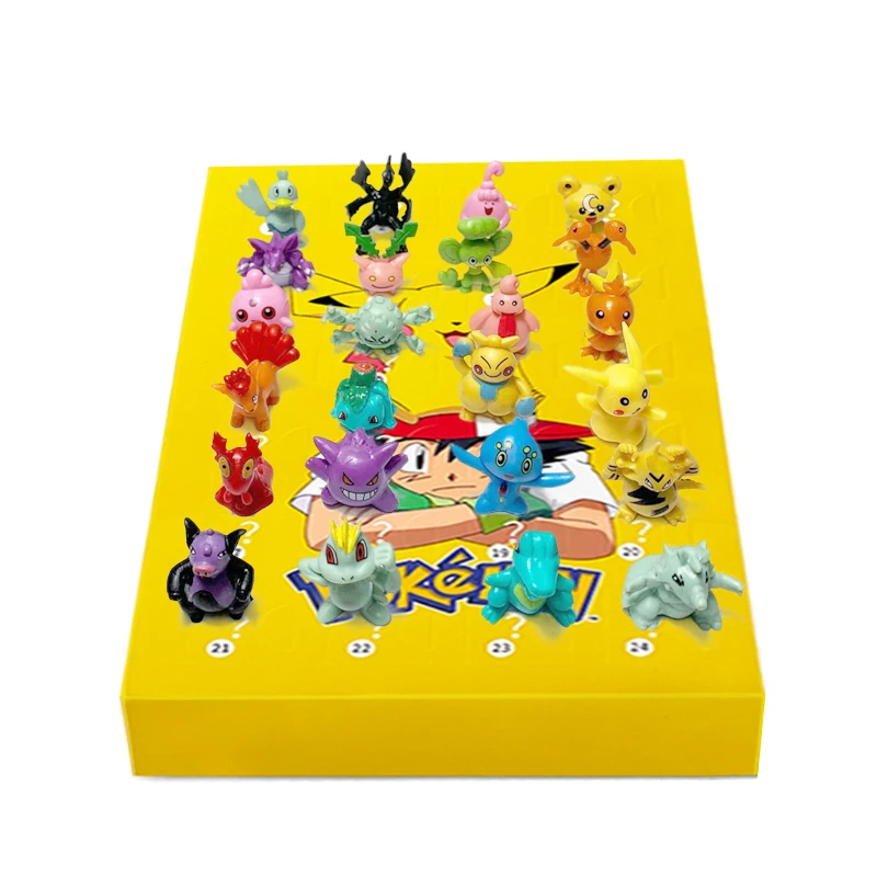 Pokemon Christmas 24 PCS Kawaii Advent Calendar Box With Toy Pokemon Christmas 24 PCS Kawaii Advent Calendar Box With Toy