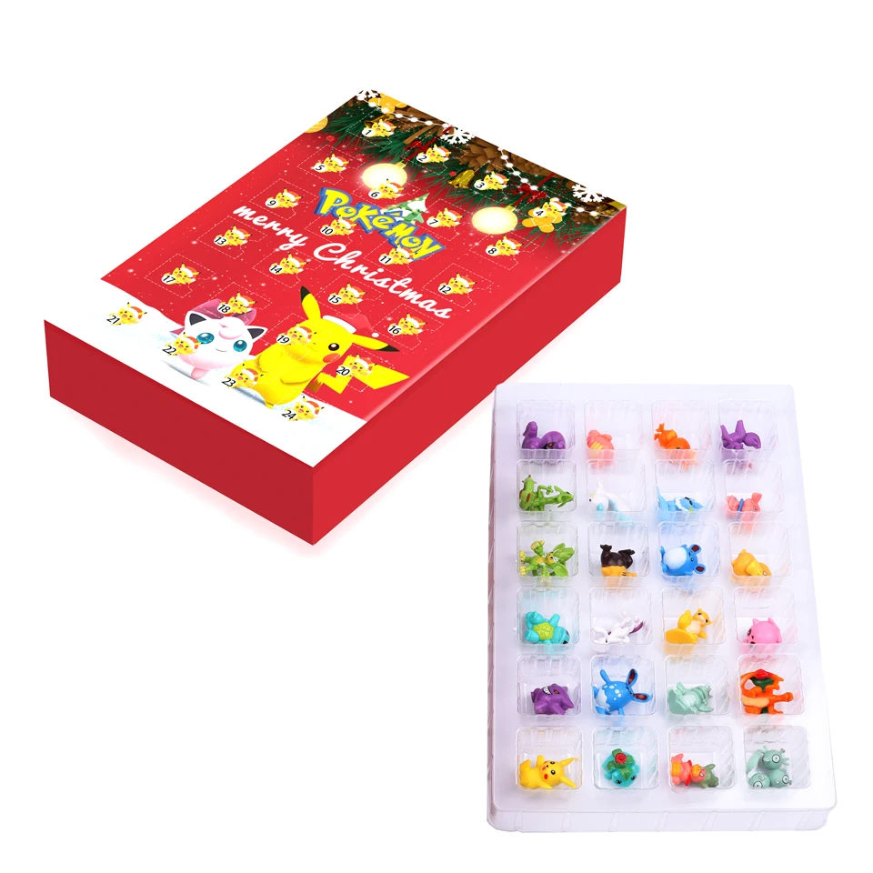 Pokemon Pikachu Action Figure Kawaii Calendar Box