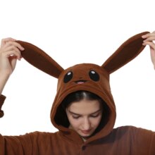 Eevee Pokemon Onesie Kigurumi Cosplay Costume Pajama For Adults Eevee Pokemon Onesie Kigurumi Cosplay Costume Pajama For Adults