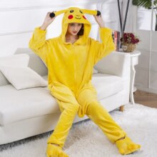 Pikachu Pokemon Zipper Onesie Kigurumi Cosplay Costume Pajama For Adults Pikachu Pokemon Zipper Onesie Kigurumi Cosplay Costume Pajama For Adults