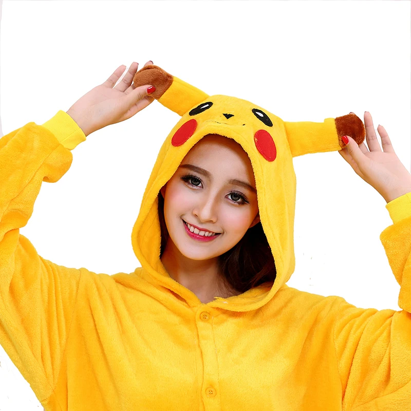 Soft Pokemon Pikachu Onesie Kigurumi Winter Christmas Pajama
