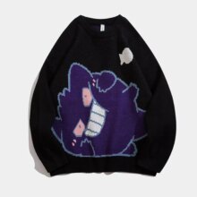 Kawaii Pokemon Long Sleeve Pikachu Psyduck Gengar Snorlax Sweater Kawaii Pokemon Long Sleeve Pikachu Psyduck Gengar Snorlax Sweater