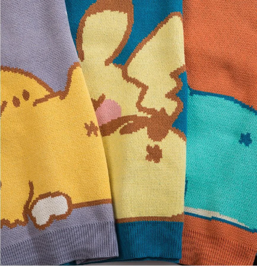 Kawaii Pokemon Long Sleeve Pikachu Psyduck Gengar Snorlax Sweater