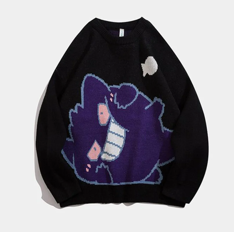 Kawaii Pokemon Long Sleeve Pikachu Psyduck Gengar Snorlax Sweater