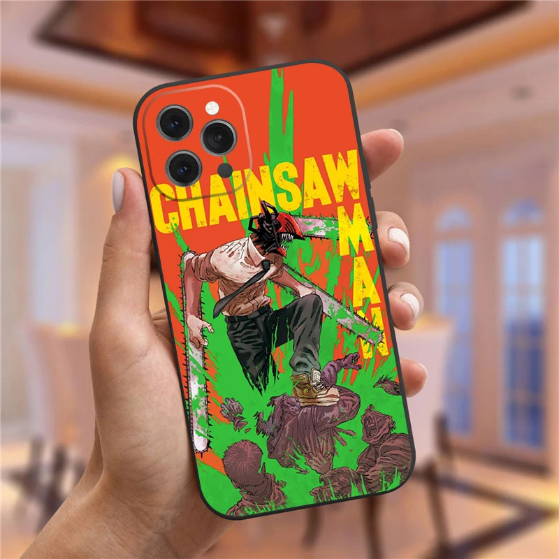 Japanese Anime Chainsaw Man Phone Case For iPhone 14 Pro Max XR XS Max