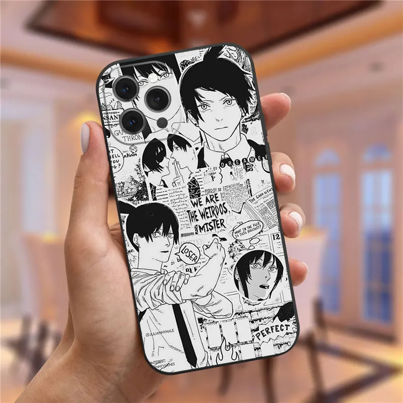Japanese Anime Chainsaw Man Phone Case For iPhone 14 Pro Max XR XS Max