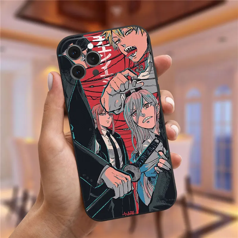 Japanese Anime Chainsaw Man Phone Case For iPhone 14 Pro Max XR XS Max