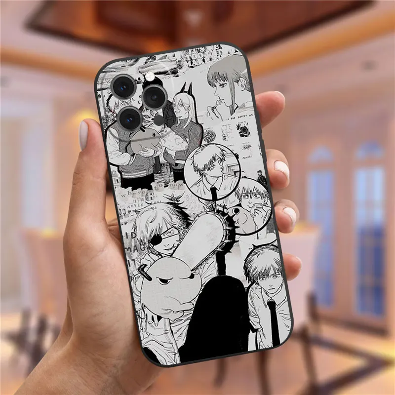 Japanese Anime Chainsaw Man Phone Case For iPhone 14 Pro Max XR XS Max