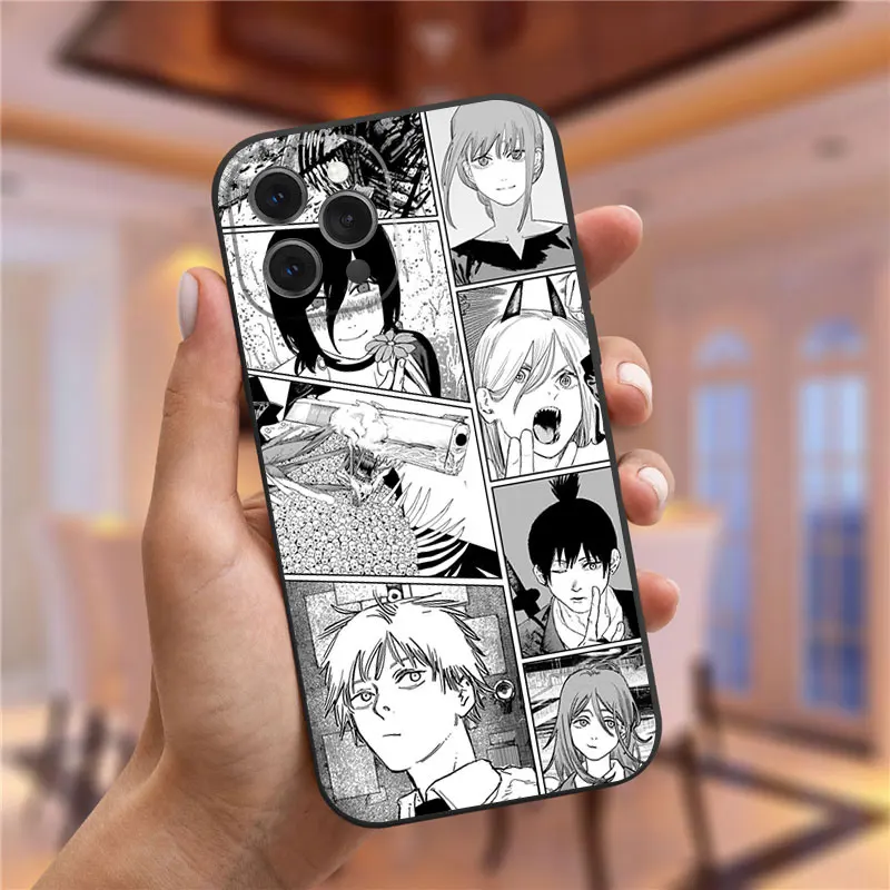 Japanese Anime Chainsaw Man Phone Case For iPhone 14 Pro Max XR XS Max