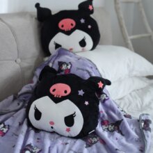 Anime Kuromi Kawaii Soft Stuffed Plush Pillow With Blanket Anime Kuromi Kawaii Soft Stuffed Plush Pillow With Blanket