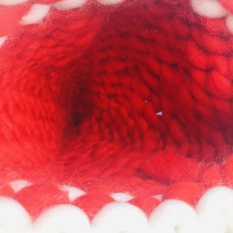 Women's Wool Knitted Thick Thread Christmas Kawaii Hat