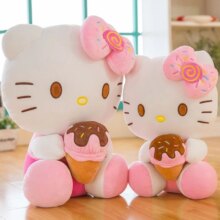 Cartoon Hello Kitty With Ice Cream Kawaii Soft Stuffed Plush Toy Cartoon Hello Kitty With Ice Cream Kawaii Soft Stuffed Plush Toy