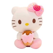 Cartoon Hello Kitty With Ice Cream Kawaii Soft Stuffed Plush Toy Cartoon Hello Kitty With Ice Cream Kawaii Soft Stuffed Plush Toy