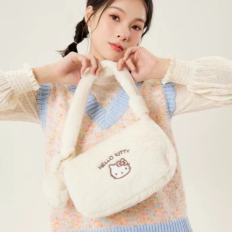 Cartoon Hello Kitty Plush Kawaii Shoulder Bag Cartoon Hello Kitty Plush Kawaii Shoulder Bag
