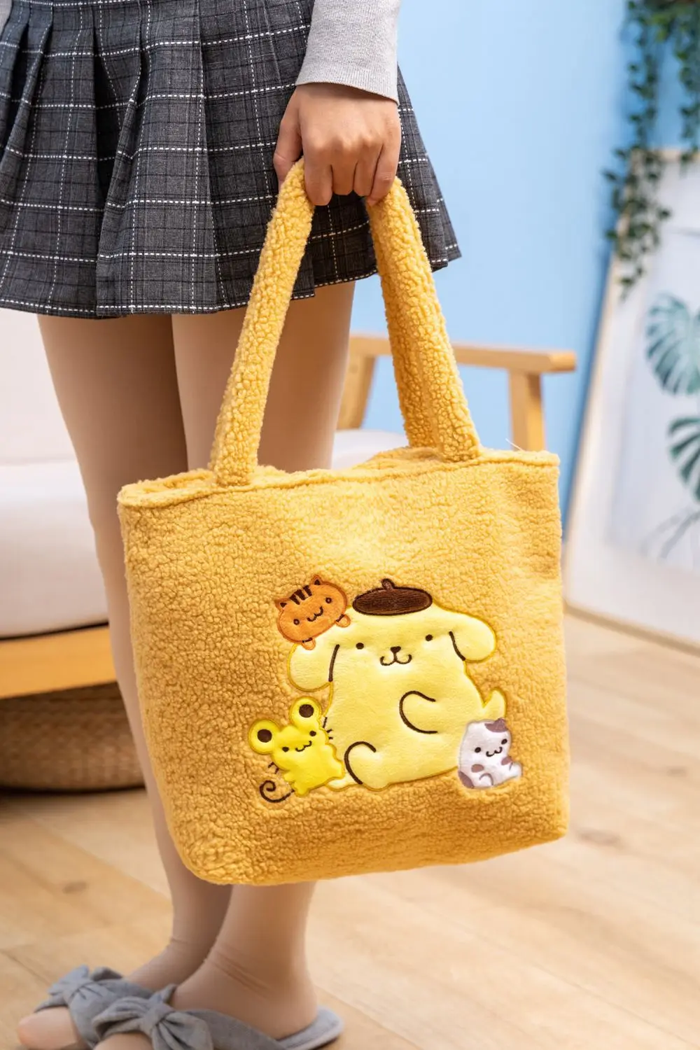 Cartoon Pompompurin Plush Kawaii Handbag