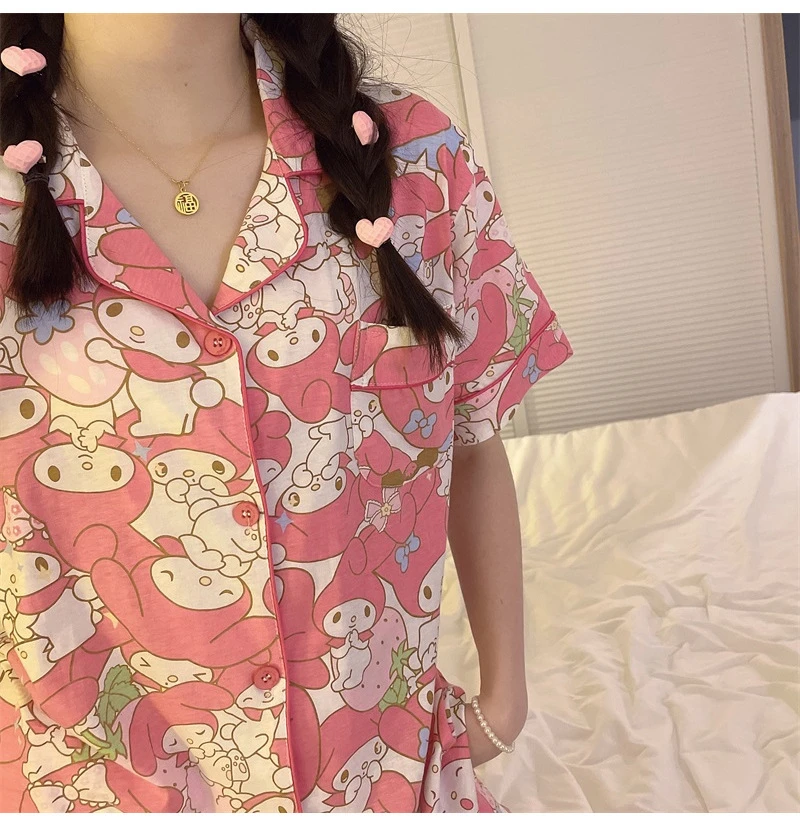 Cartoon My Melody Short Sleeve Kawaii Pajamas