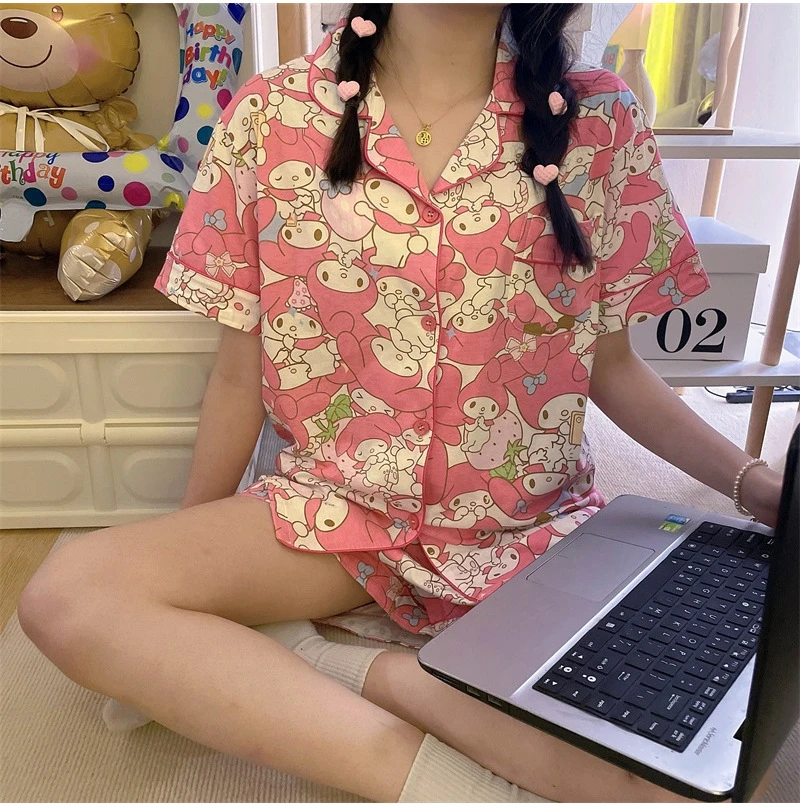 Cartoon My Melody Short Sleeve Kawaii Pajamas