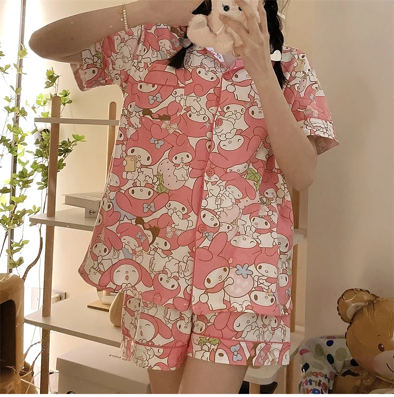 Cartoon My Melody Short Sleeve Kawaii Pajamas