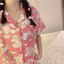 Cartoon My Melody Short Sleeve Kawaii Pajamas Cartoon My Melody Short Sleeve Kawaii Pajamas