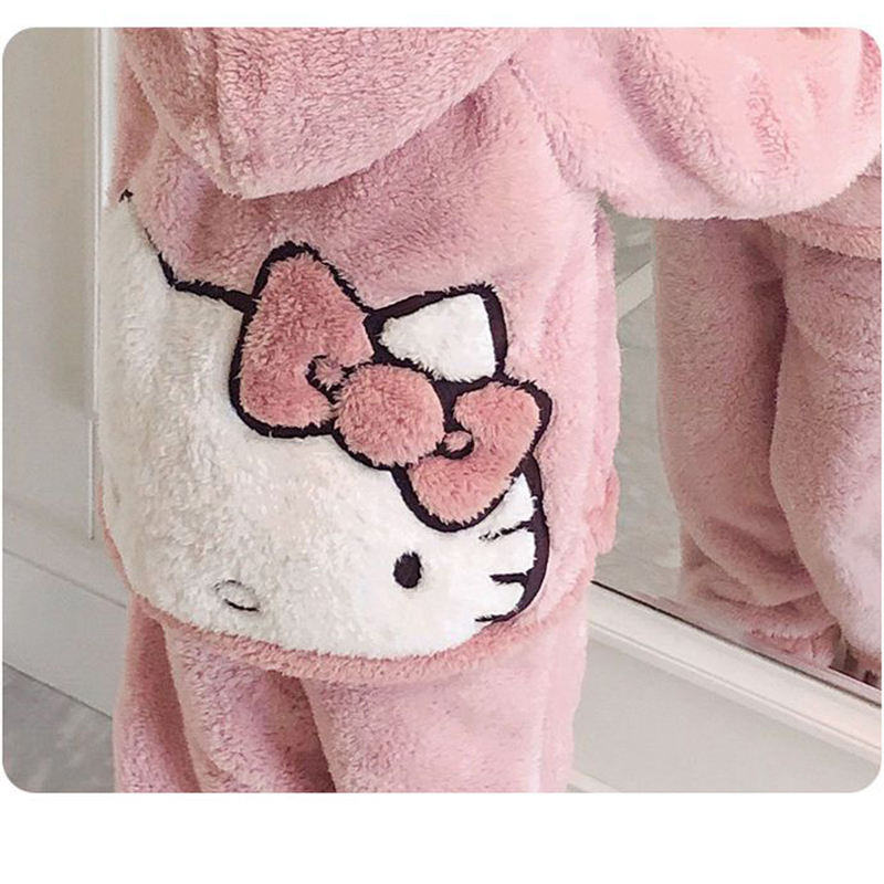 Cartoon Hello Kitty Plush Kawaii Children Pajamas