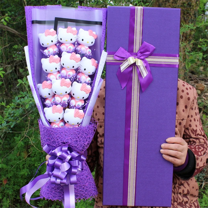 Cartoon Hello Kitty Kawaii Plush Stuffed Bouquet