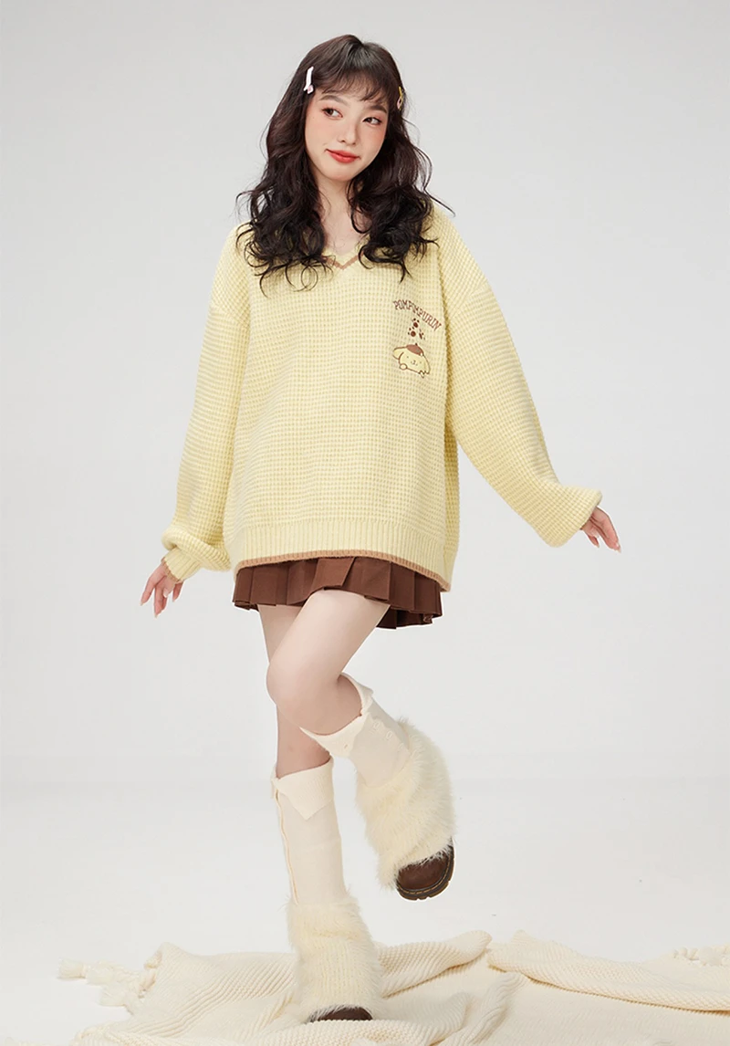 Cartoon Pompom Purin Kawaii Sweaters