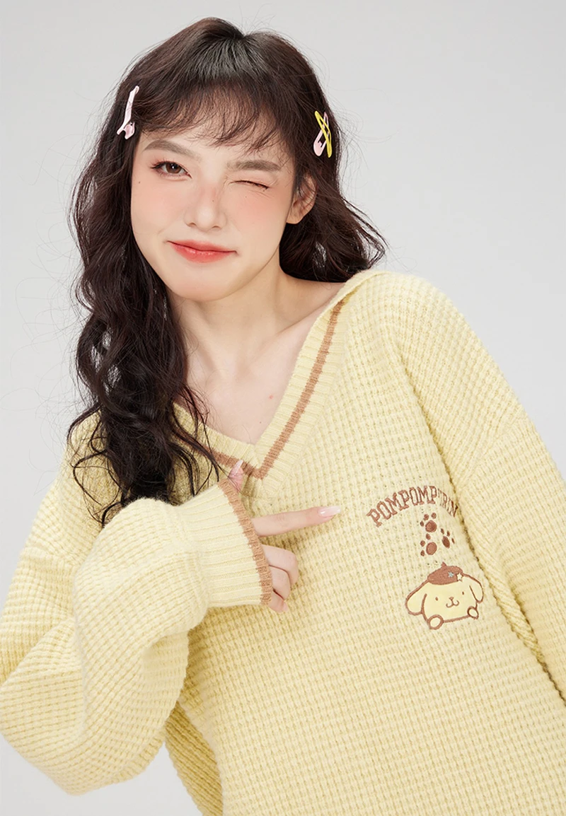 Cartoon Pompom Purin Kawaii Sweaters