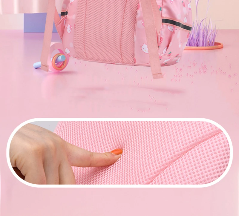 Cartoon Strawberry Hello Kitty Kawaii Schoolbag