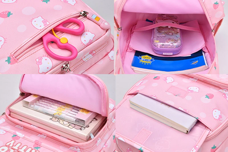 Cartoon Strawberry Hello Kitty Kawaii Schoolbag