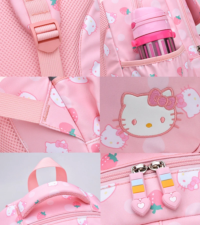 Cartoon Strawberry Hello Kitty Kawaii Schoolbag