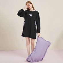 Cartoon Kuromi Kawaii Nightgowns Cartoon Kuromi Kawaii Nightgowns