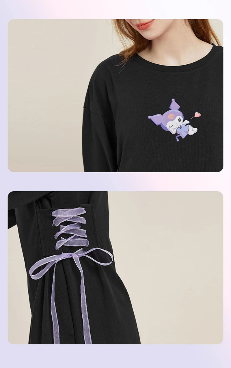 Cartoon Kuromi Kawaii Nightgowns Cartoon Kuromi Kawaii Nightgowns