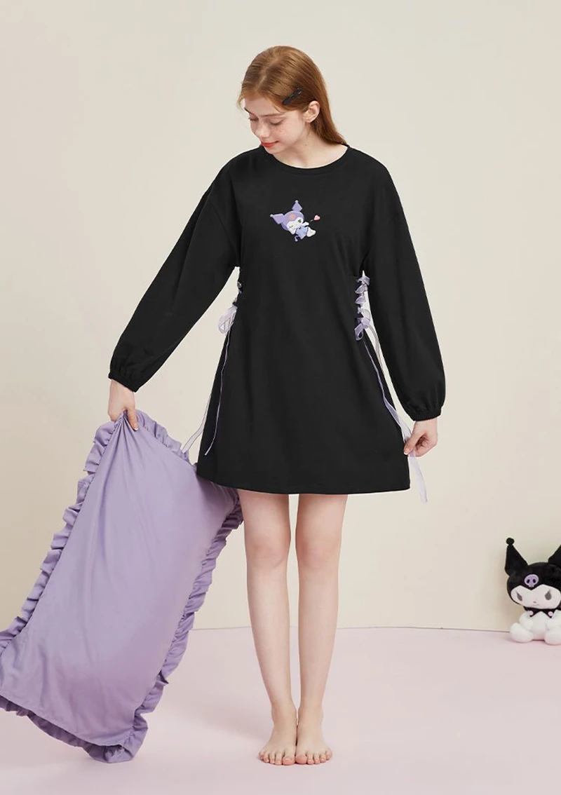 Cartoon Kuromi Kawaii Nightgowns Cartoon Kuromi Kawaii Nightgowns