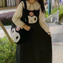 Cartoon Kuromi Kawaii Strap Dress Cartoon Kuromi Kawaii Strap Dress