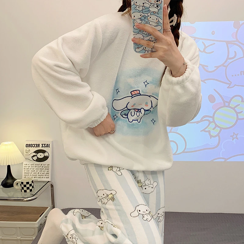 Cartoon Cinnamoroll Soft Plush Kawaii Pajamas