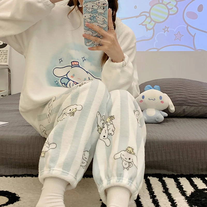 Cartoon Cinnamoroll Soft Plush Kawaii Pajamas