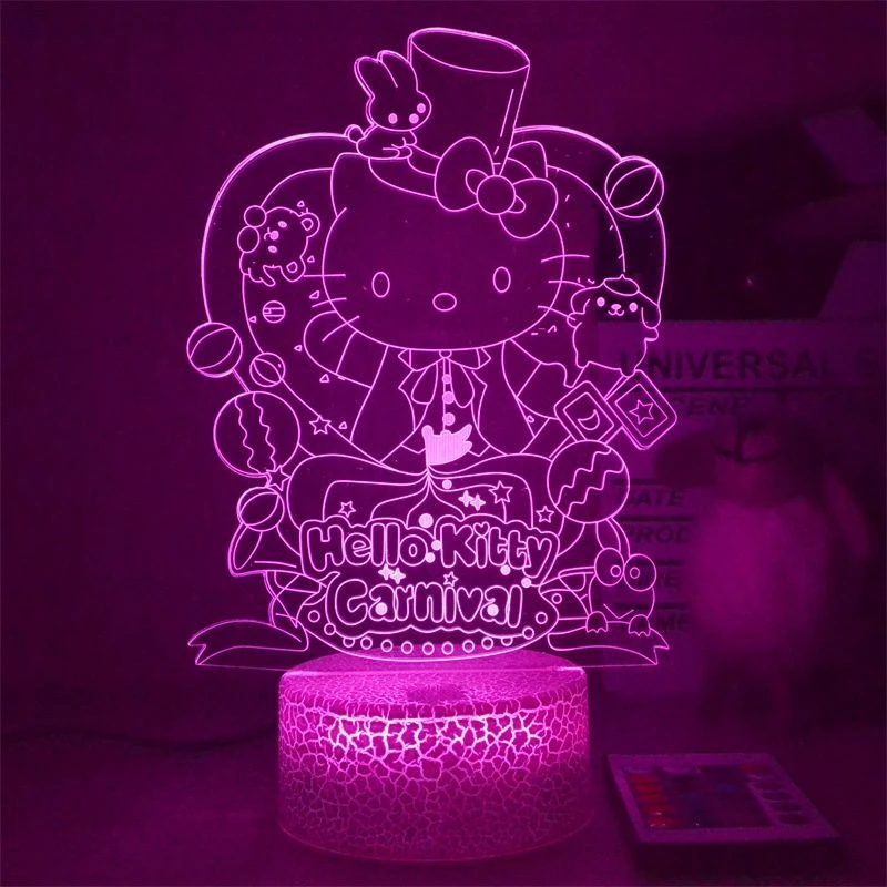Cartoon Hello Kitty Kawaii 3D Night Light