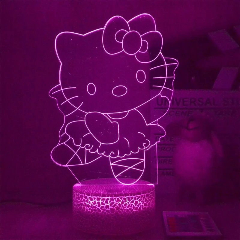 Cartoon Hello Kitty Kawaii 3D Night Light