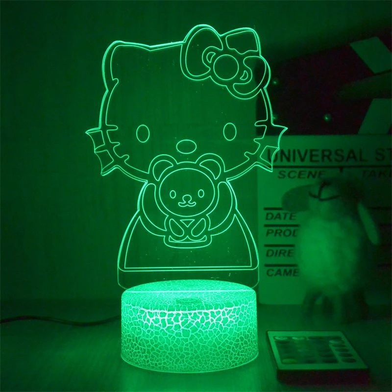Cartoon Hello Kitty Kawaii 3D Night Light