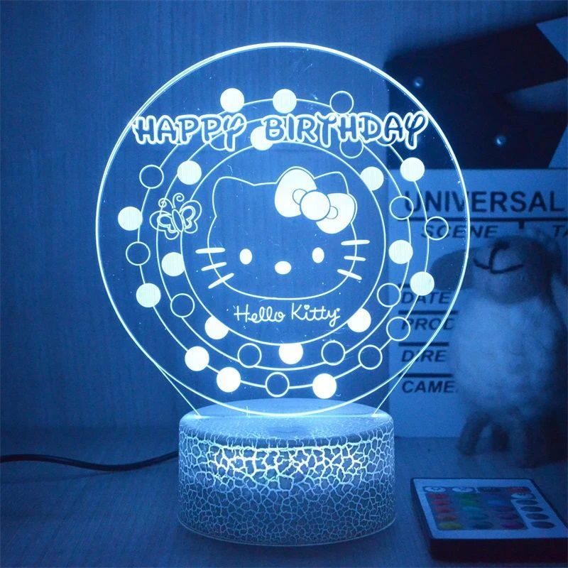 Cartoon Hello Kitty Kawaii 3D Night Light