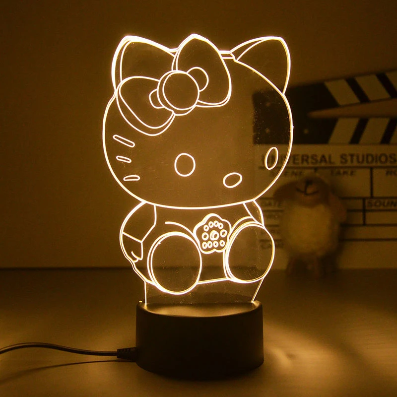 Cartoon Hello Kitty Kawaii 3D Night Light
