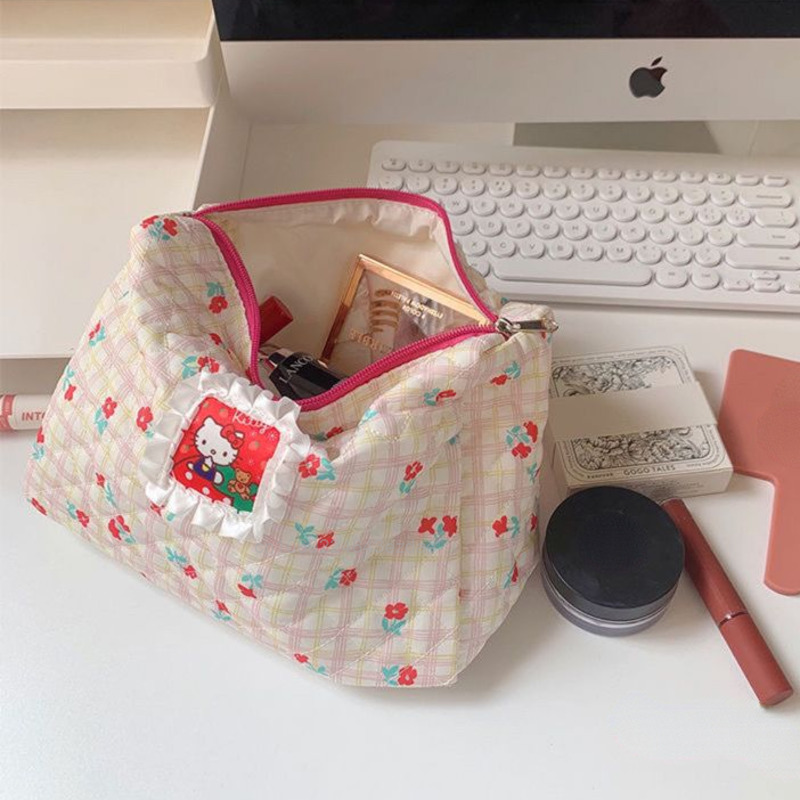 Cartoon Hello Kitty Kawaii Fashion Large Capacity Makeup Bag