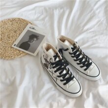 Cartoon Black-Kaws Kawaii Canvas Shoes Cartoon Black-Kaws Kawaii Canvas Shoes