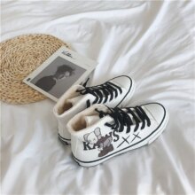 Cartoon Black-Kaws Kawaii Canvas Shoes Cartoon Black-Kaws Kawaii Canvas Shoes