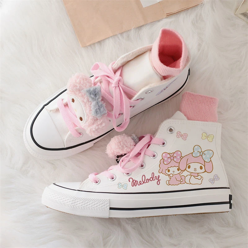 Cartoon My Melody Canvas Kawaii Shoes