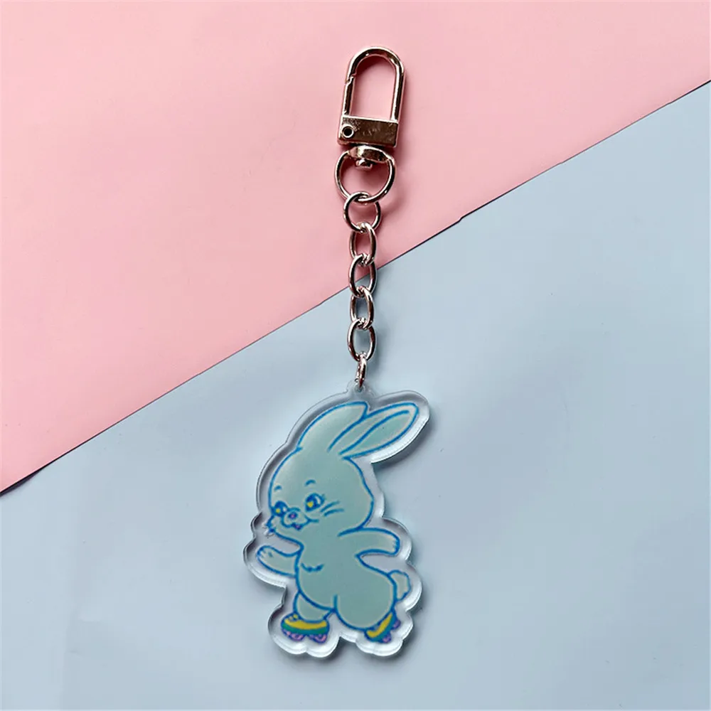Cartoon Rabbit Kawaii Two Side Keychain