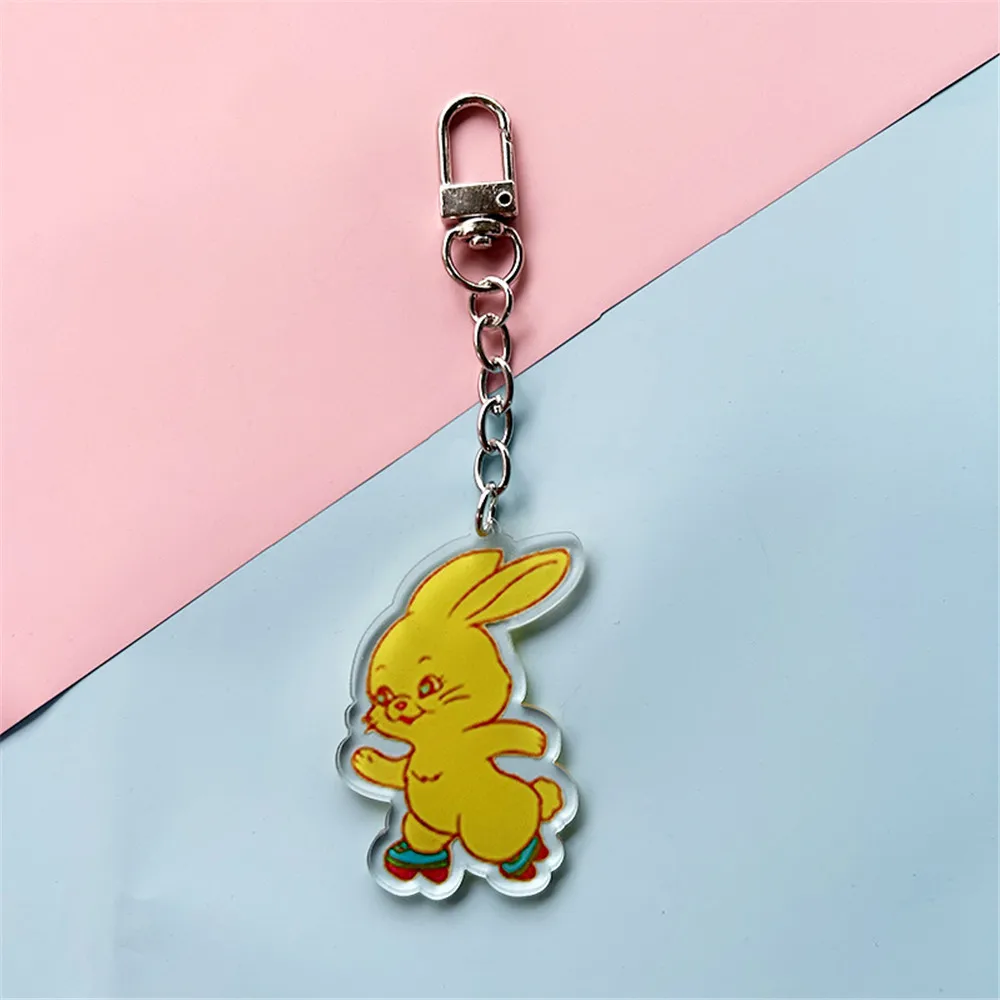 Cartoon Rabbit Kawaii Two Side Keychain