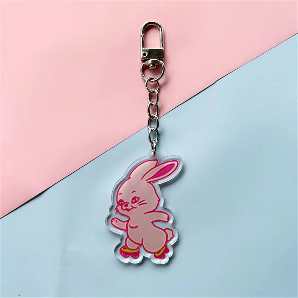 Cartoon Rabbit Kawaii Two Side Keychain
